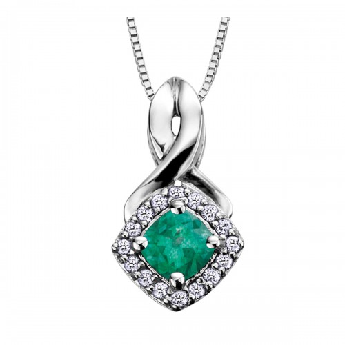 Birthstone & Diamond Pendant DX567EM